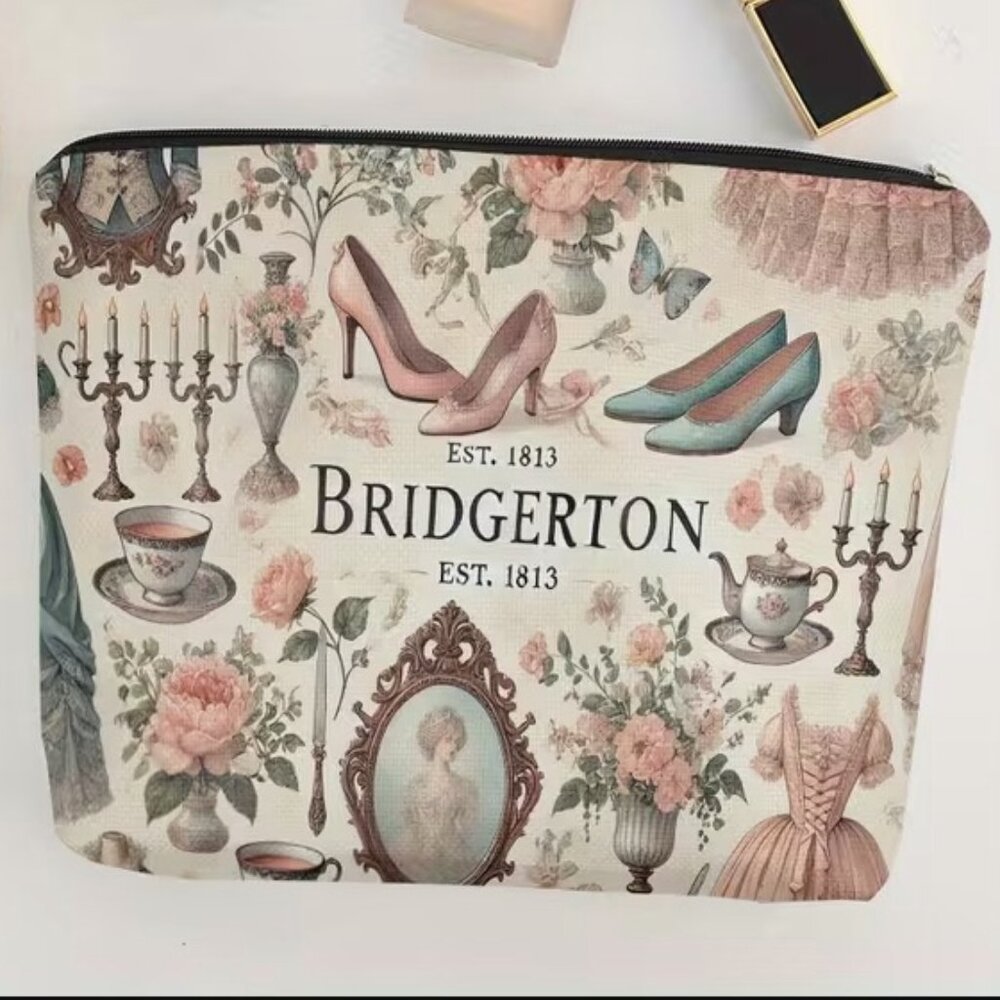 Bridgerton Floral Print Women's Cosmetic Pouch